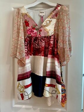 One Of A Kind Boho Patchwork Mini Dress